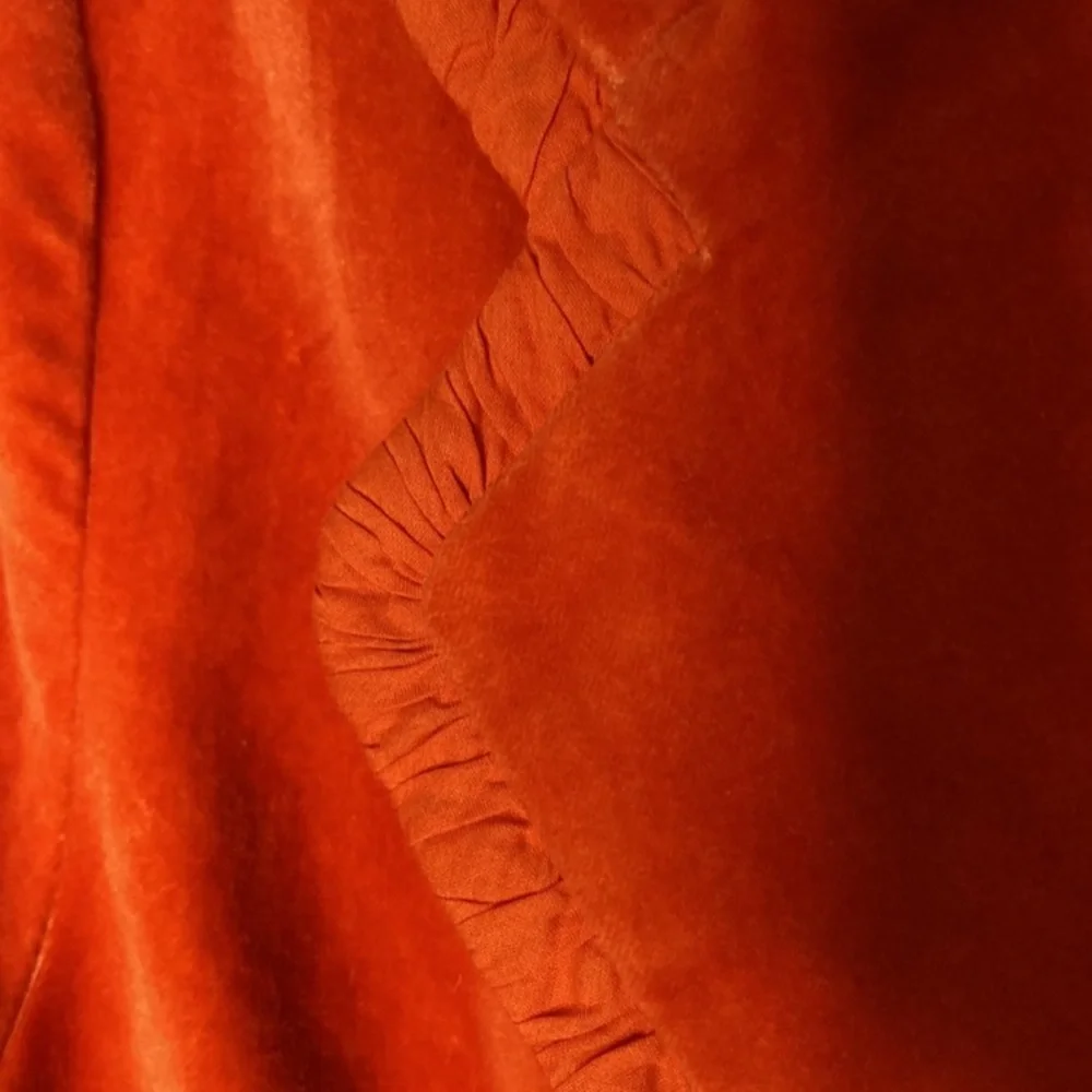 BODEN ORANGE VELVET 3 BUTTON BLAZER SZ 12 - Picture 5 of 11